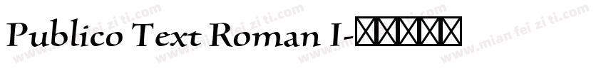 Publico Text Roman I字体转换